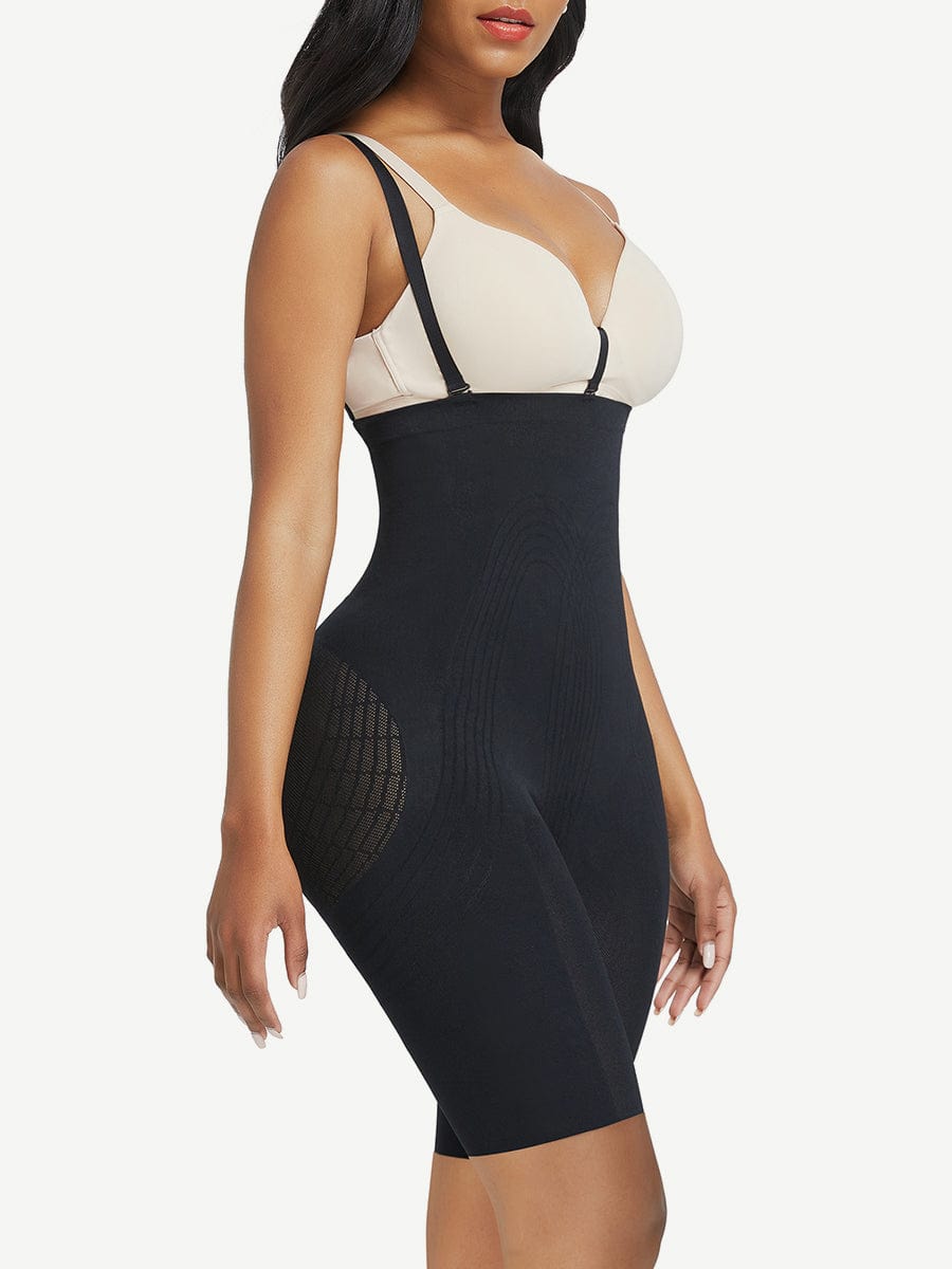 Wholesale Black Seamless Body Shapers Mesh Strap Plus Size Slim Waist